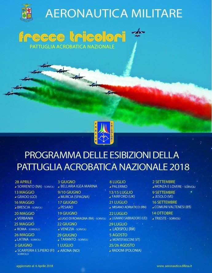 Frecce Tricolori a Sorrento il 28 Aprile 2018